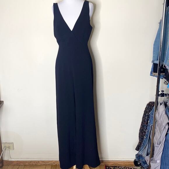 Wayf Anthropologie Black Curtis Wide Leg Jumpsuit - Picture 2 of 11
